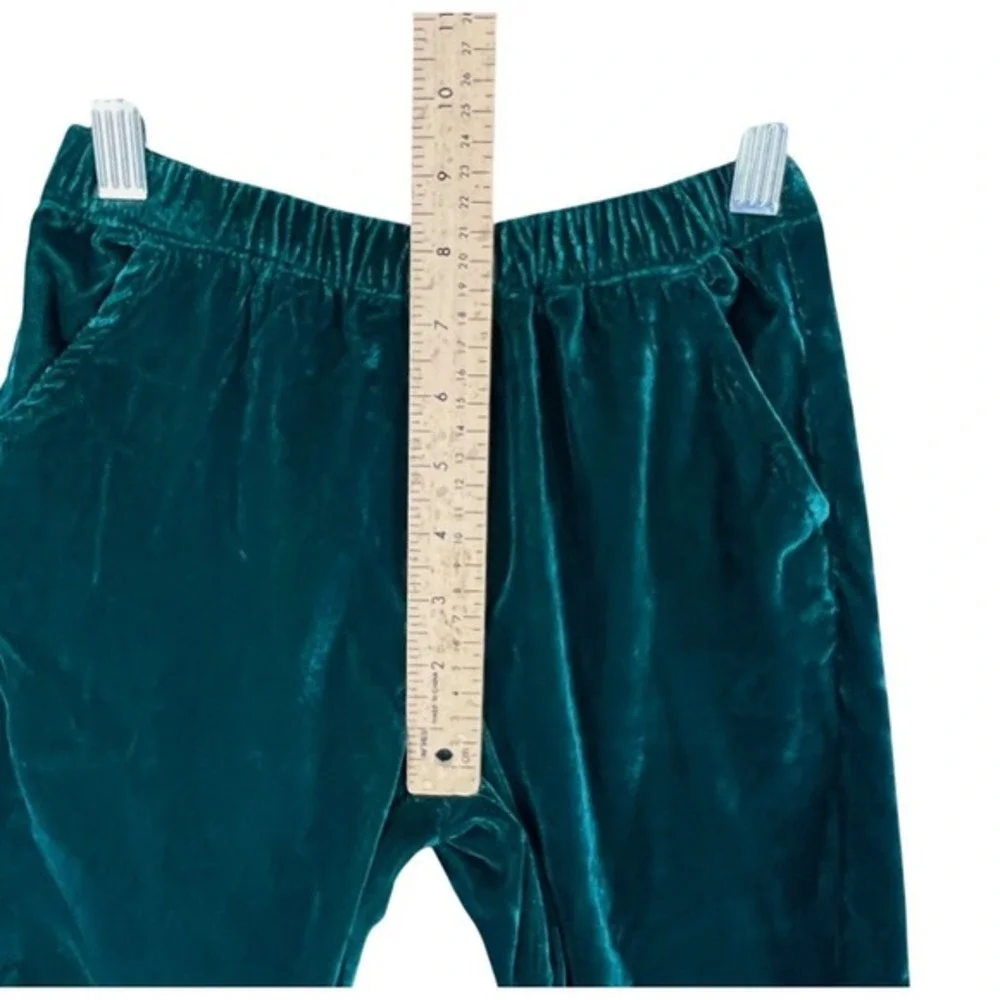 Gymboree Pants Girls Size XS 4‎ Green Crushed Velvet Velour Pull On Jogger NWT